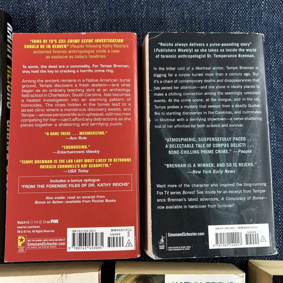 Kathy Reichs Lot of 7 Temperance Tempe Brennan Books Bones Mystery PB And HC - Picture 8 of 15